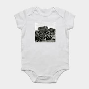 Fishing Shed at Brancaster Staithe, Norfolk, UK Baby Bodysuit